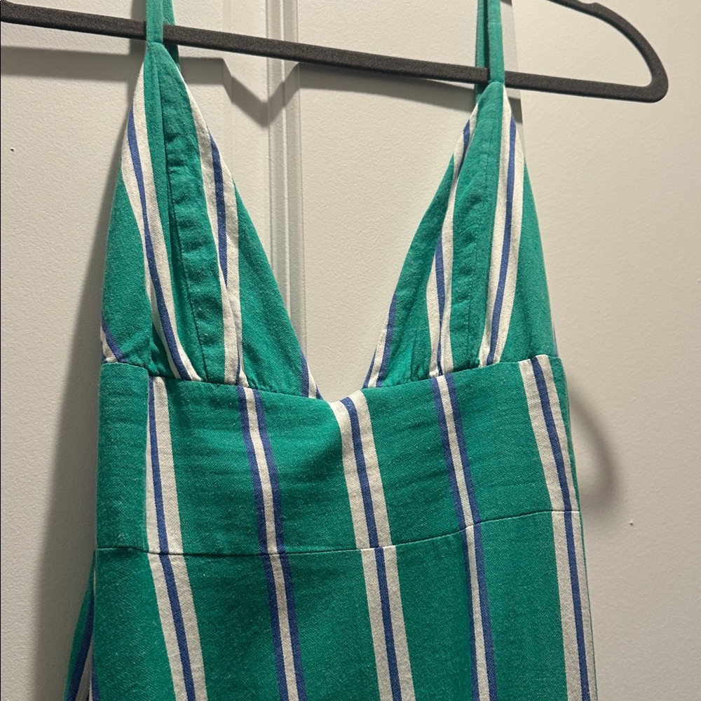Cleobella Green Striped Maxi Dress